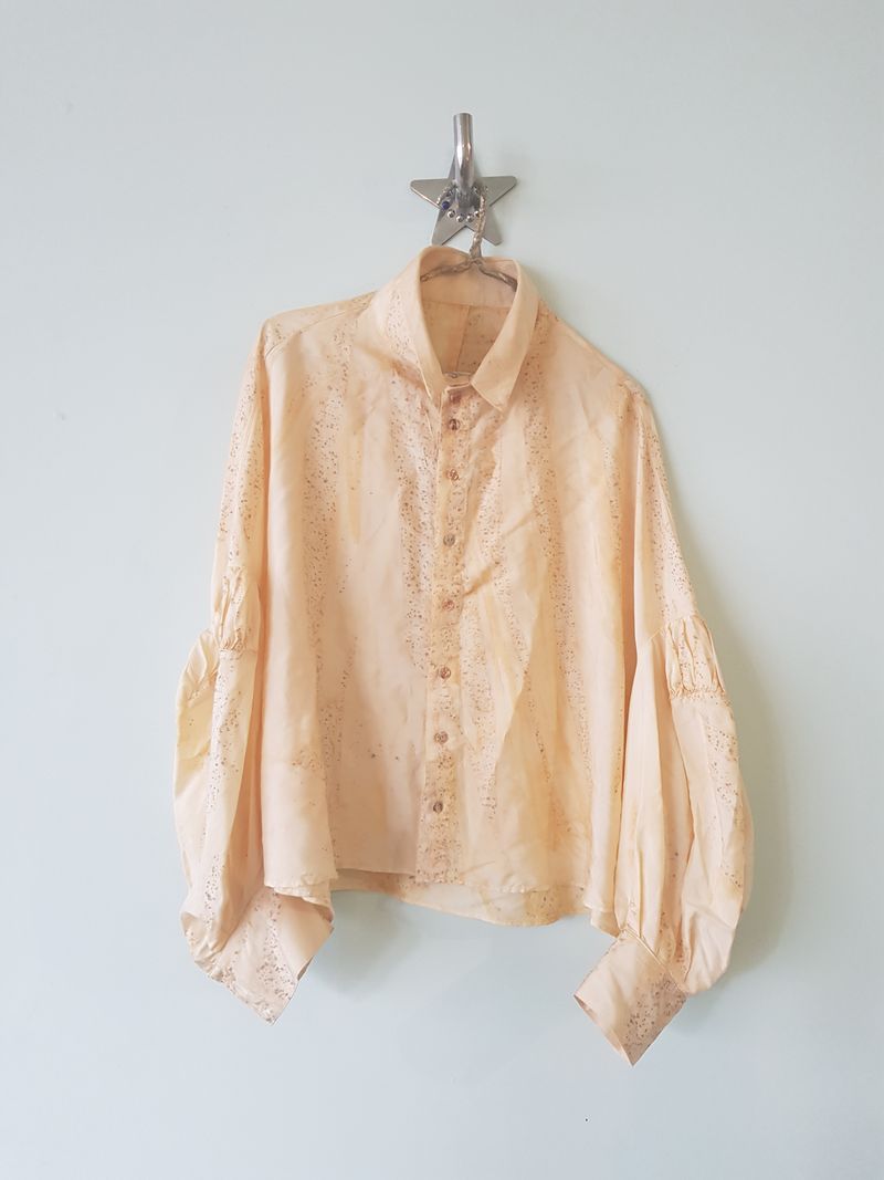 Pierrot Crop Shirt - Rust Stained