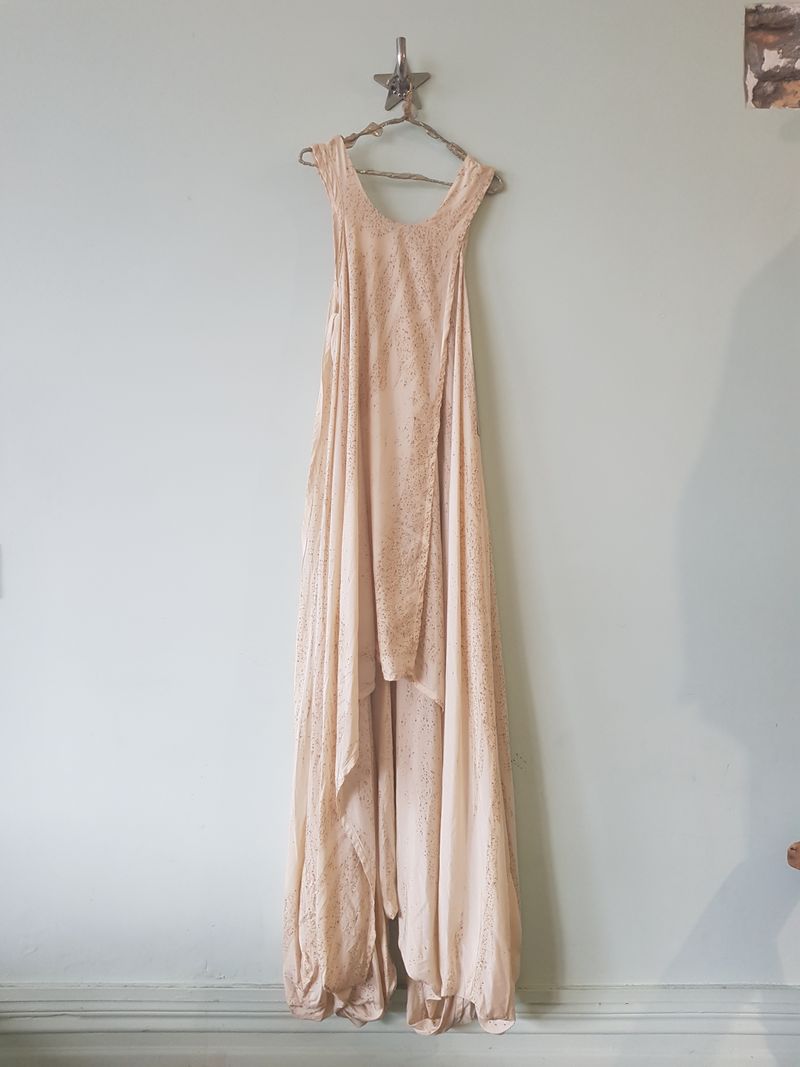 Pully Dress - Rust Stained Vintage Silk