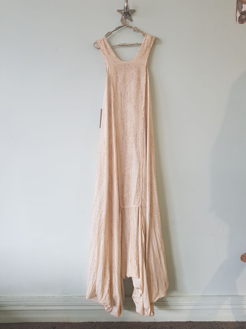 Pully Dress - Rust Stained Vintage Silk