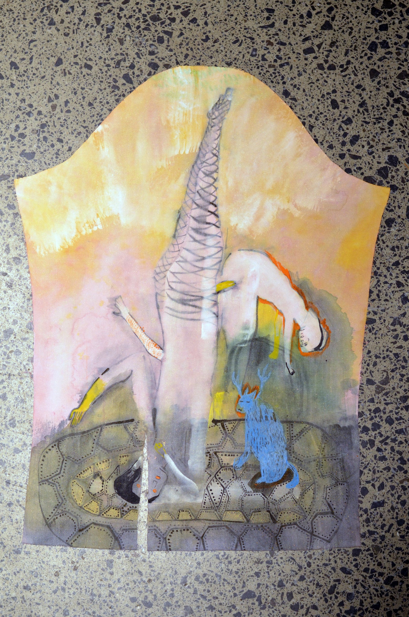 Nicola Shanley Hand Painted  Arms - Pair Three of Seven